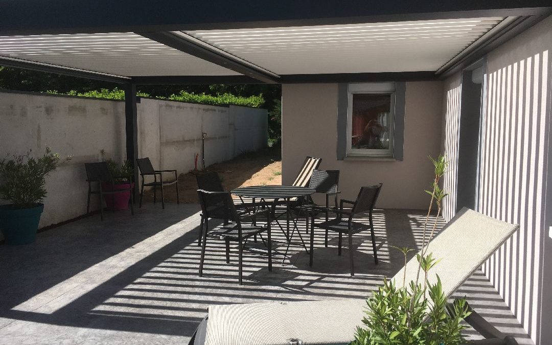 Aménagement d’une terrasse extérieure en Béton imprimé sur Toussieux 01600.