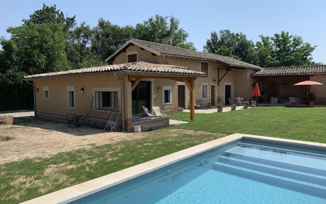 Extension de maison en maçonnerie sur Rancé dans l’Ain.