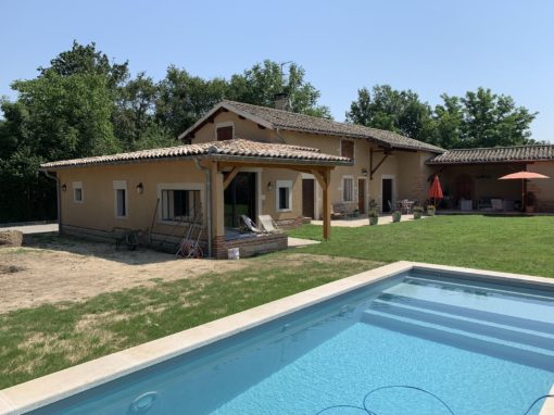 Extension de maison en maçonnerie sur Rancé dans l’Ain.