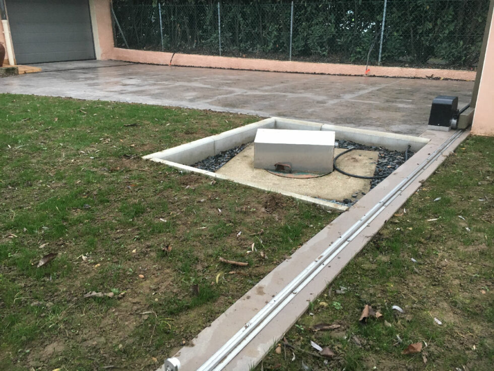 Genay modification du seuil du portail coulissant