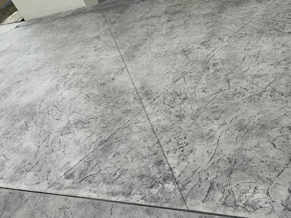 détail du béton imprimé