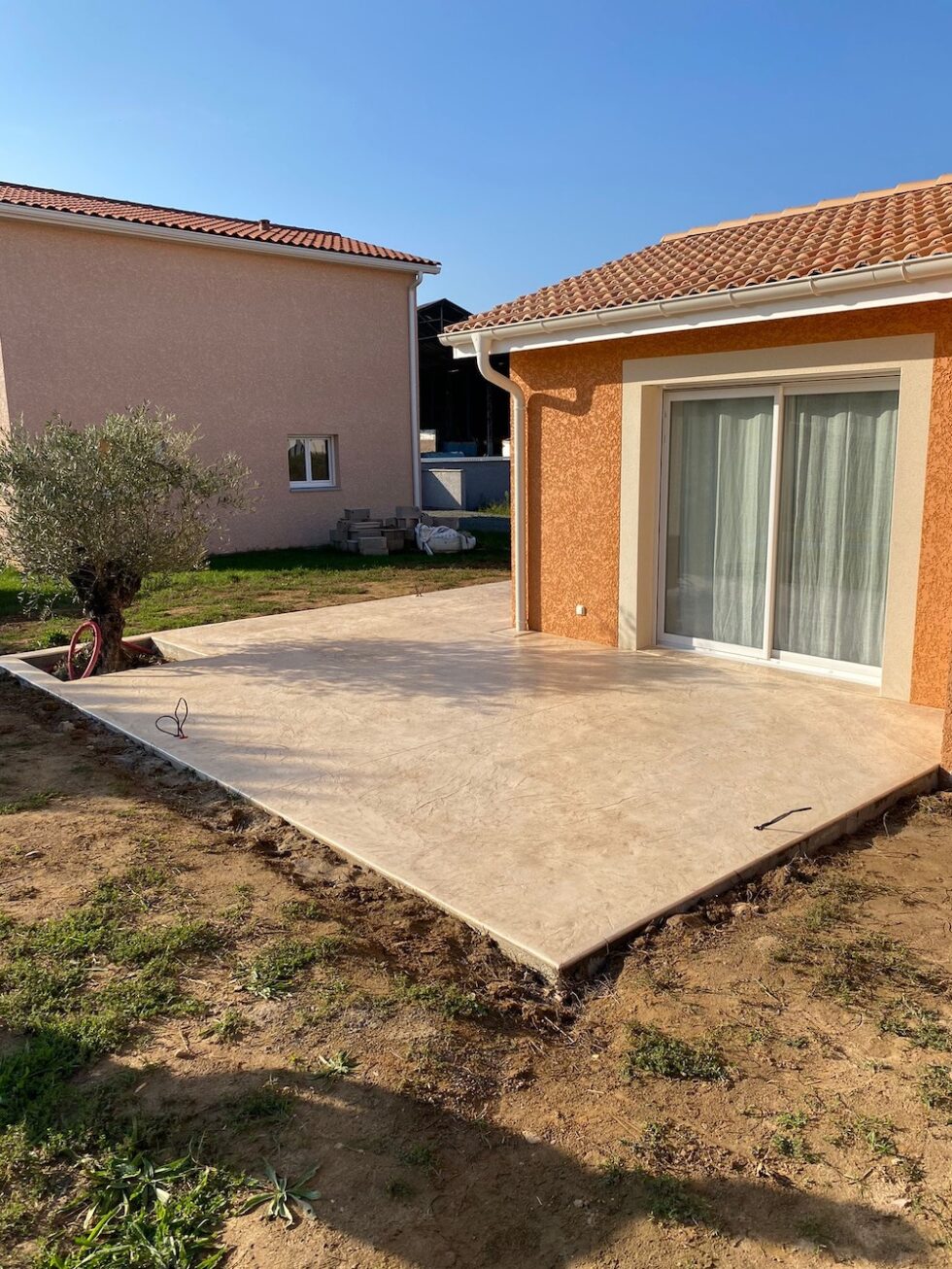Terrasse en finition sur angle général